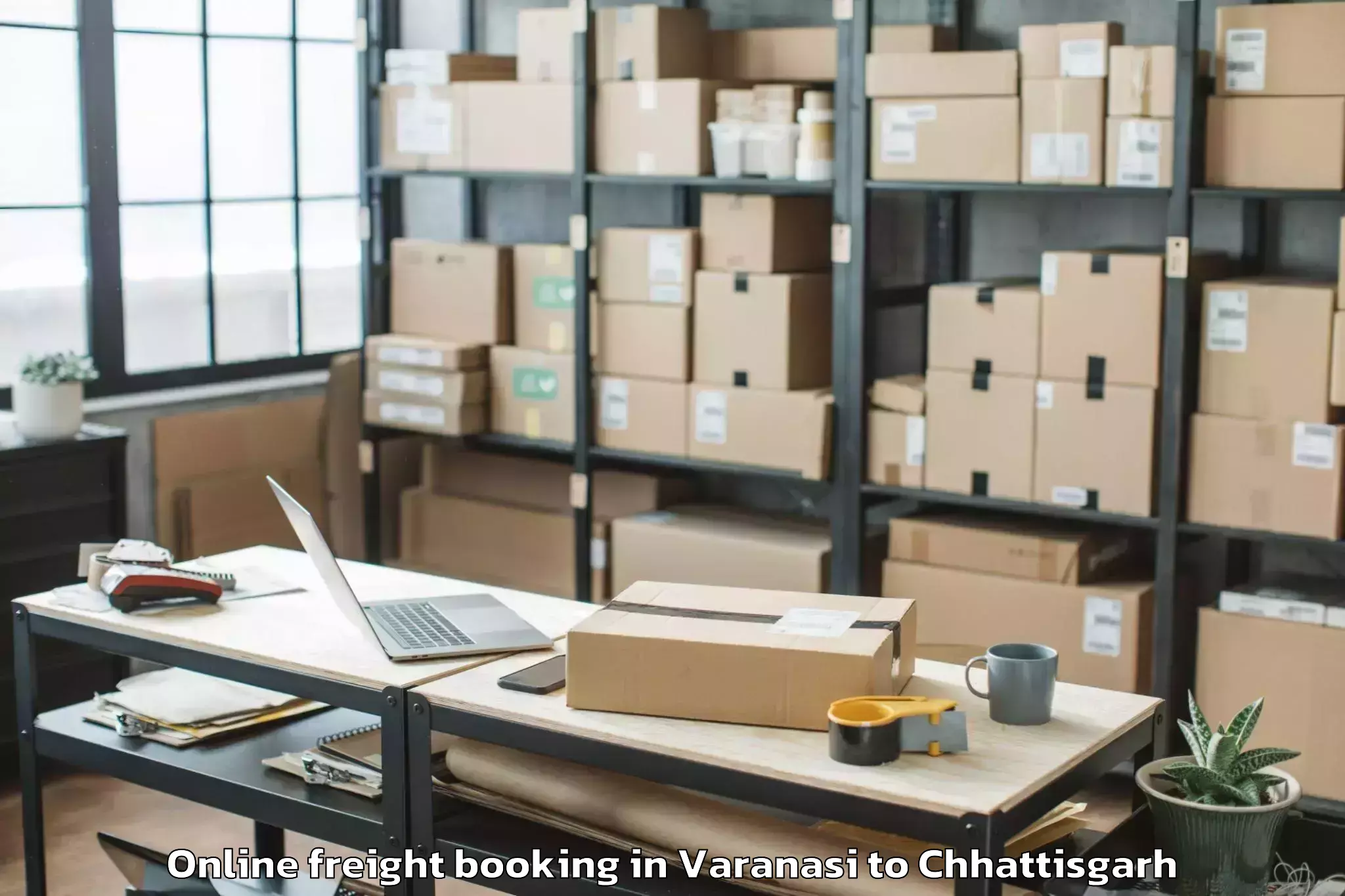 Trusted Varanasi to Bagbahara Online Freight Booking